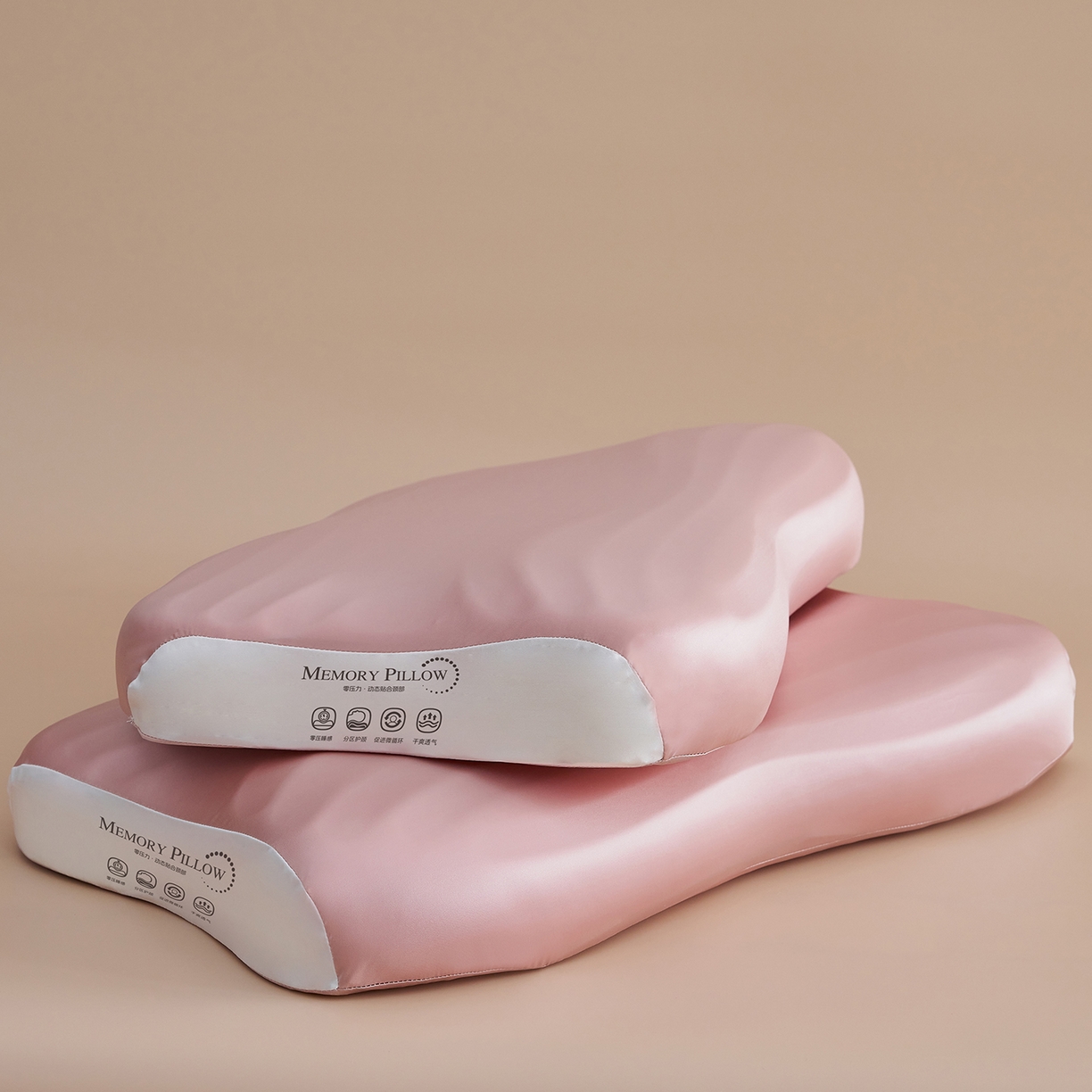 91家纺网 家纺一手货源 找家纺 乐可 2025新款浪漫摆烂情侣记忆枕枕头枕芯 浪漫情侣枕-粉