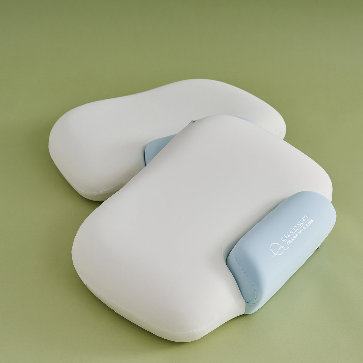 91家纺网 家纺一手货源 找家纺 乐可 2025新款零压双向深睡护颈记忆枕枕头枕芯 零压双向深睡枕-蓝