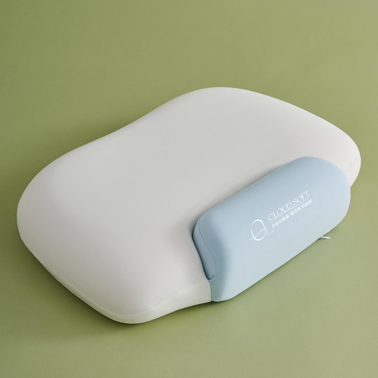 91家纺网 家纺一手货源 找家纺 乐可 2025新款零压双向深睡护颈记忆枕枕头枕芯 零压双向深睡枕-蓝