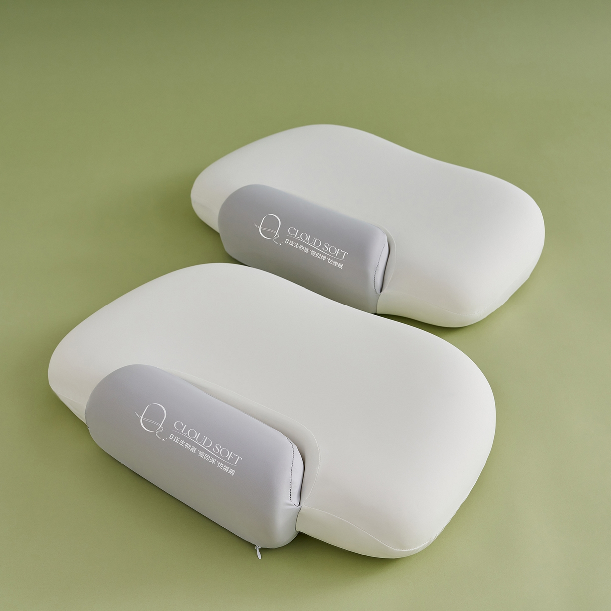 91家纺网 家纺一手货源 找家纺 乐可 2025新款零压双向深睡护颈记忆枕枕头枕芯 零压双向深睡枕-灰