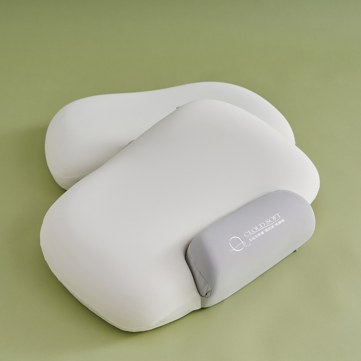 91家纺网 家纺一手货源 找家纺 乐可 2025新款零压双向深睡护颈记忆枕枕头枕芯 零压双向深睡枕-灰