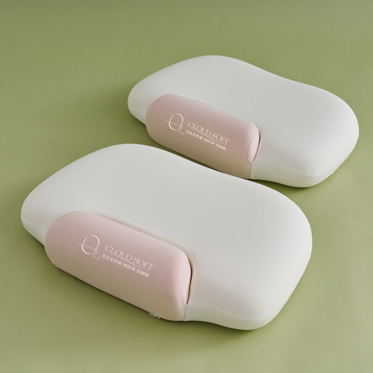 91家纺网 家纺一手货源 找家纺 乐可 2025新款零压双向深睡护颈记忆枕枕头枕芯 零压双向深睡枕-粉