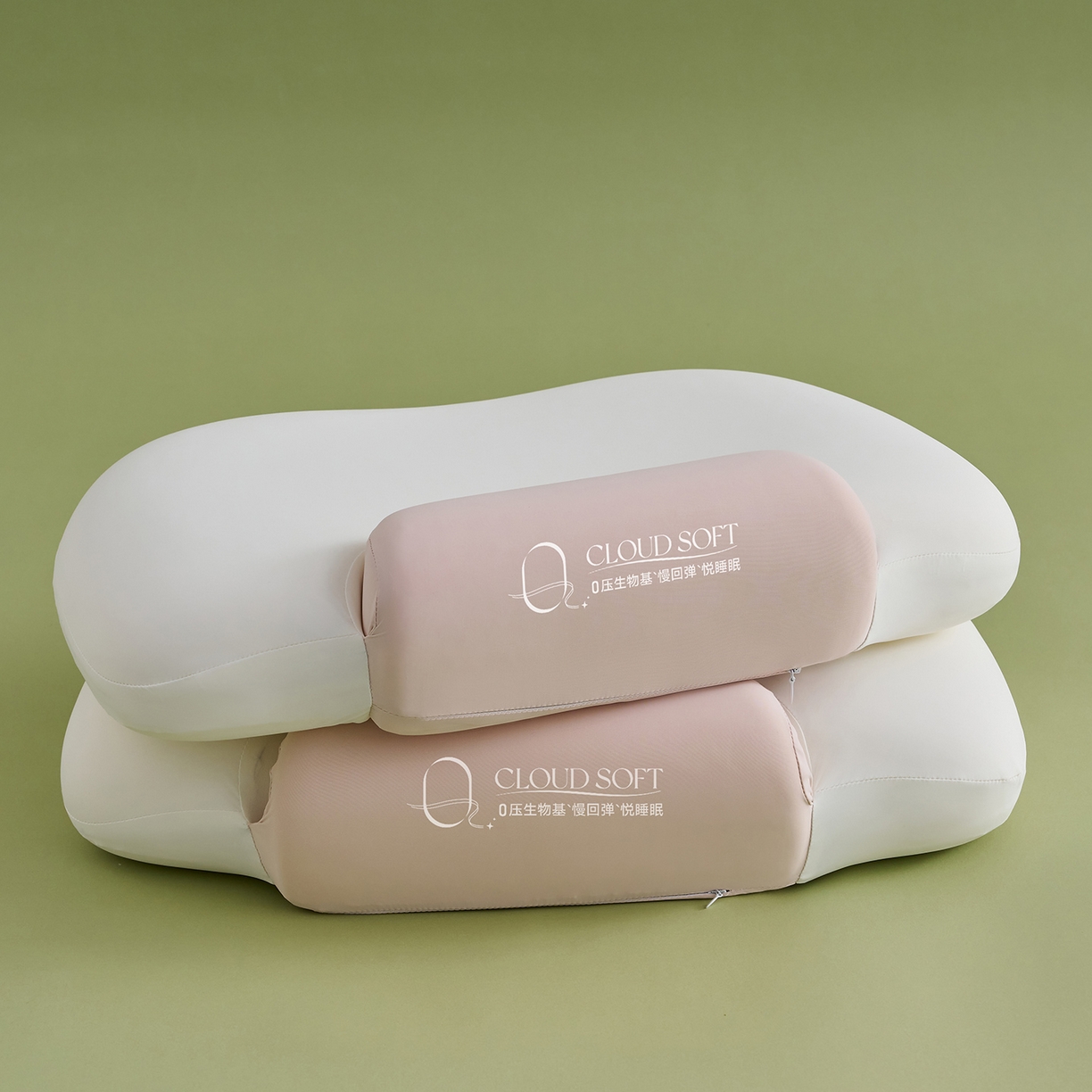 91家纺网 家纺一手货源 找家纺 乐可 2025新款零压双向深睡护颈记忆枕枕头枕芯 零压双向深睡枕-粉