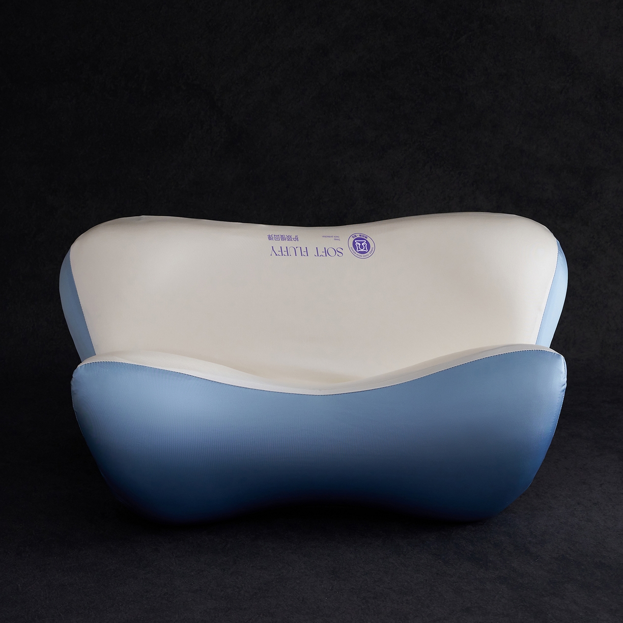 91家纺网 家纺一手货源 找家纺 乐可 2025新款零压云翼记忆枕枕头枕芯 零压云翼枕-蓝