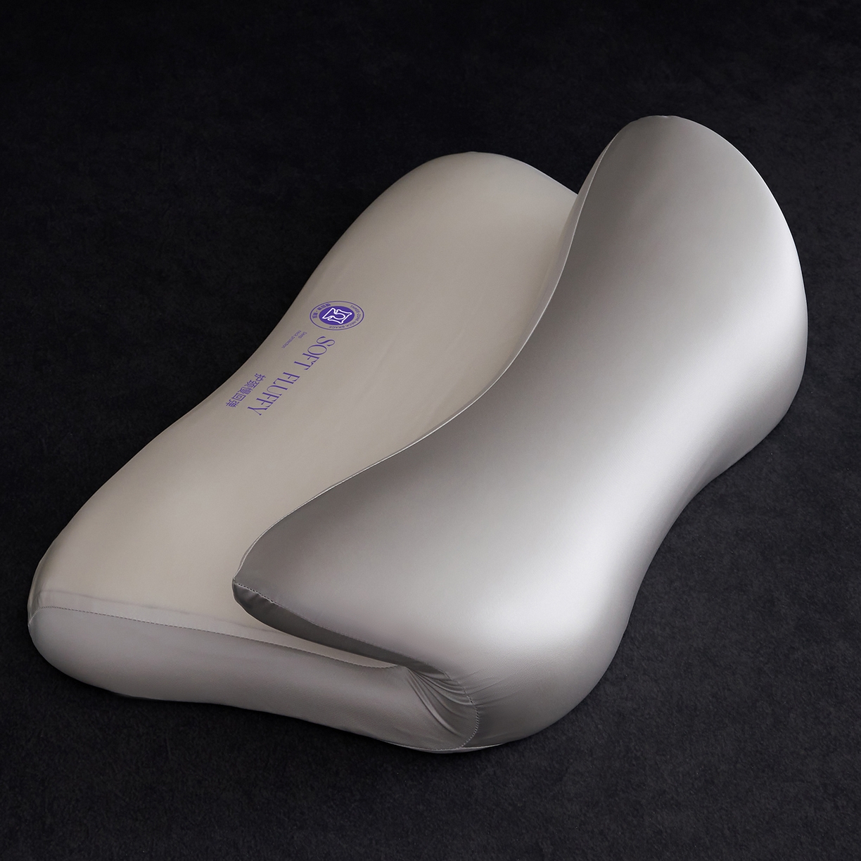 91家纺网 家纺一手货源 找家纺 乐可 2025新款零压云翼记忆枕枕头枕芯 零压云翼枕-灰