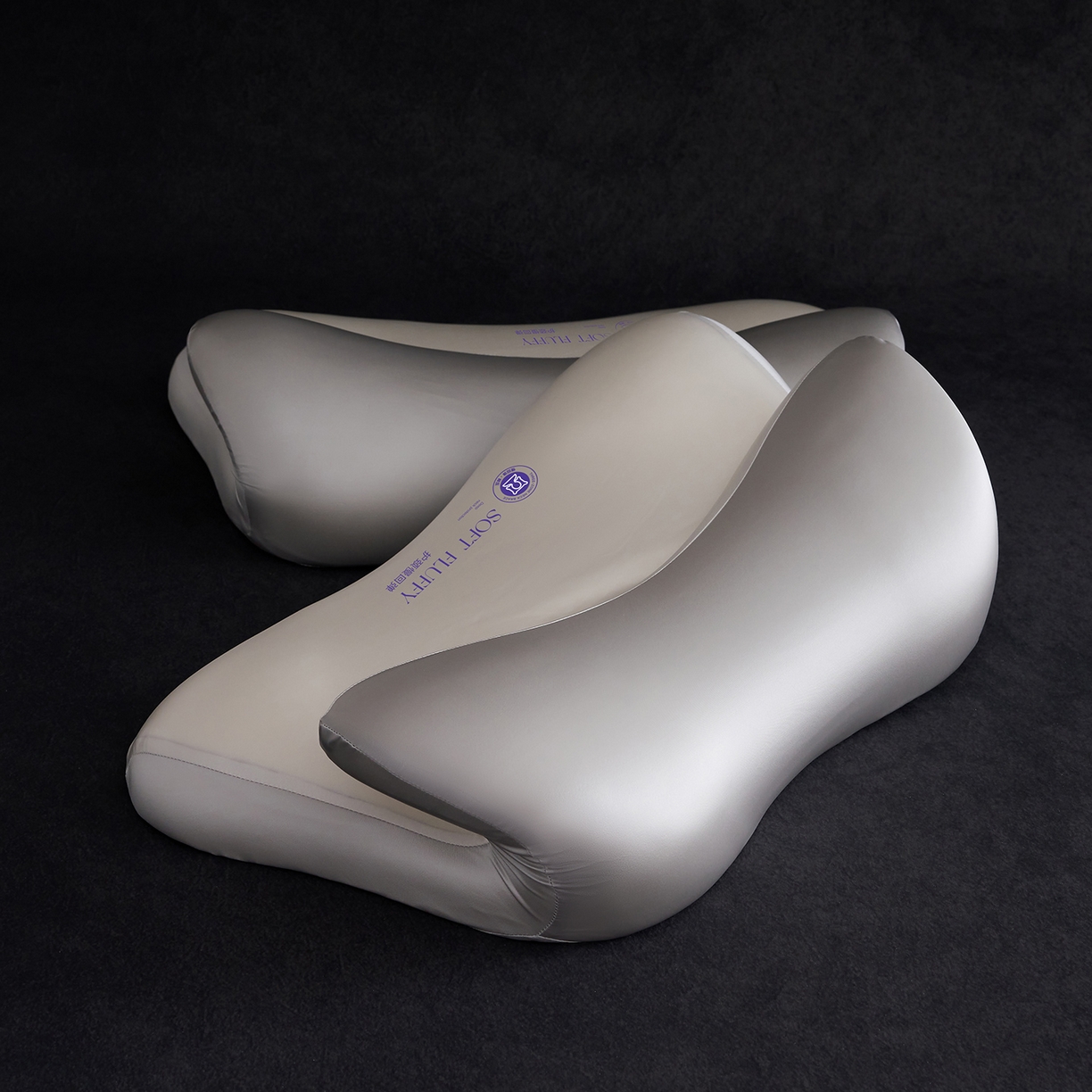 91家纺网 家纺一手货源 找家纺 乐可 2025新款零压云翼记忆枕枕头枕芯 零压云翼枕-灰