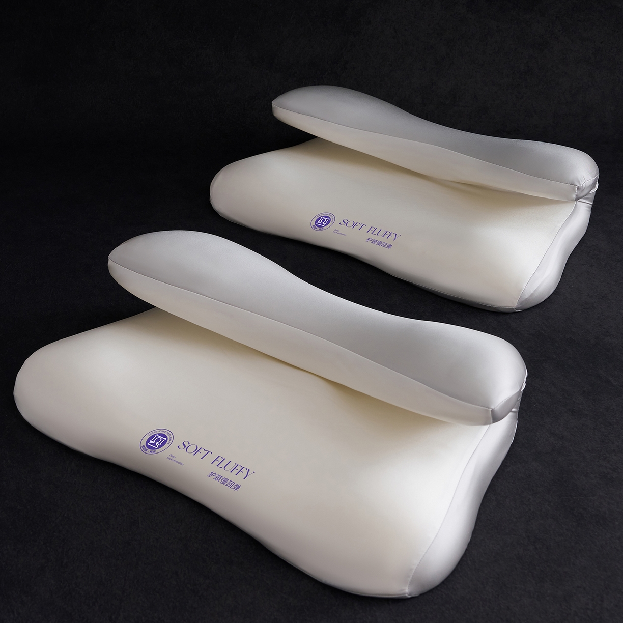 91家纺网 家纺一手货源 找家纺 乐可 2025新款零压云翼记忆枕枕头枕芯 零压云翼枕-灰