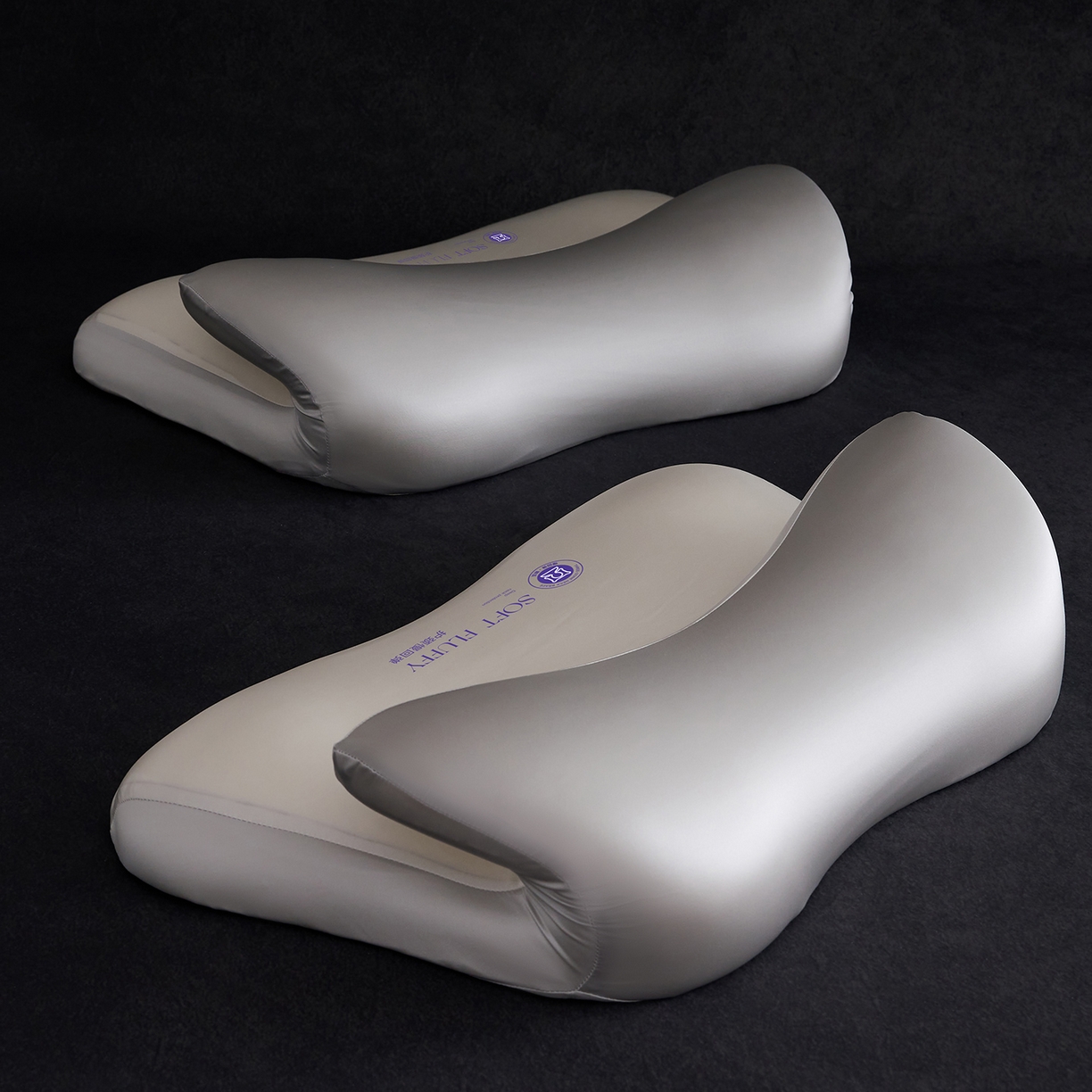 91家纺网 家纺一手货源 找家纺 乐可 2025新款零压云翼记忆枕枕头枕芯 零压云翼枕-灰