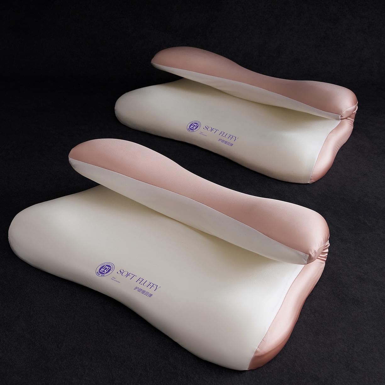 91家纺网 家纺一手货源 找家纺 乐可 2025新款零压云翼记忆枕枕头枕芯 零压云翼枕-粉