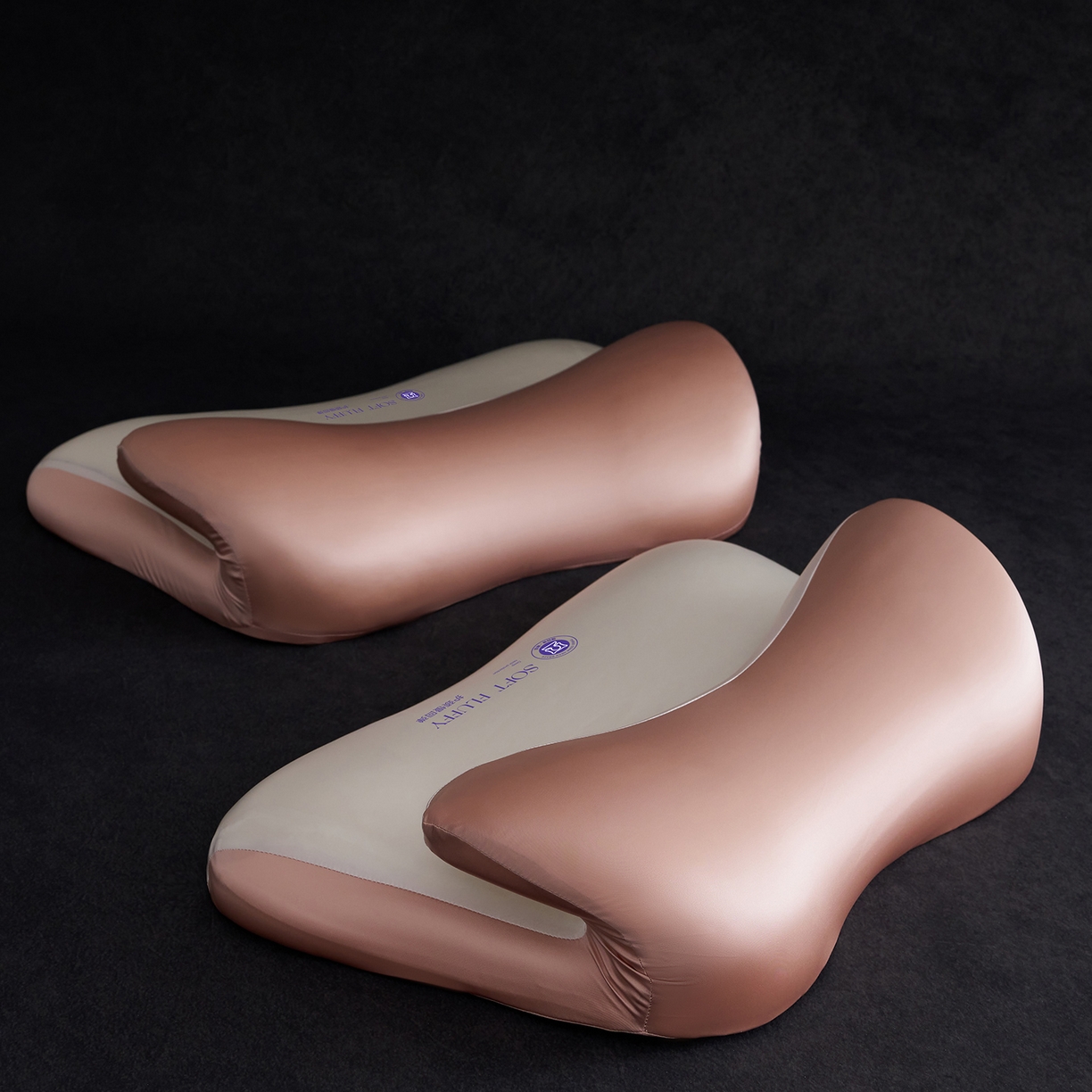 91家纺网 家纺一手货源 找家纺 乐可 2025新款零压云翼记忆枕枕头枕芯 零压云翼枕-粉