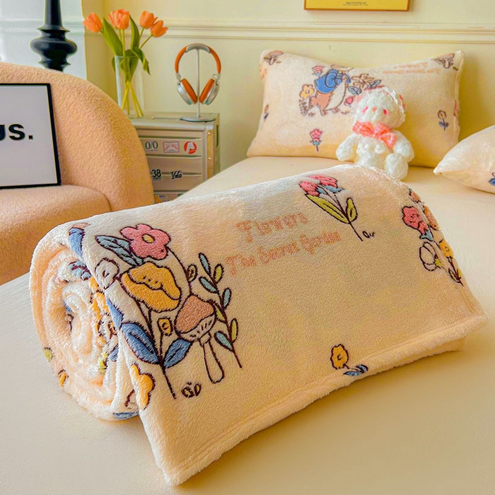 91家纺网 家纺一手货源 找家纺 （总）爱彼家纺 2025热门冬季加厚雪花绒印花多功能毛毯毯子修色图-系列二