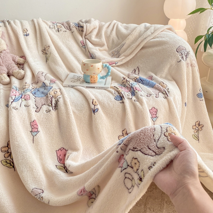 91家纺网 家纺一手货源 找家纺 （总）爱彼家纺 2025热门冬季加厚雪花绒印花多功能毛毯毯子修色图-系列二