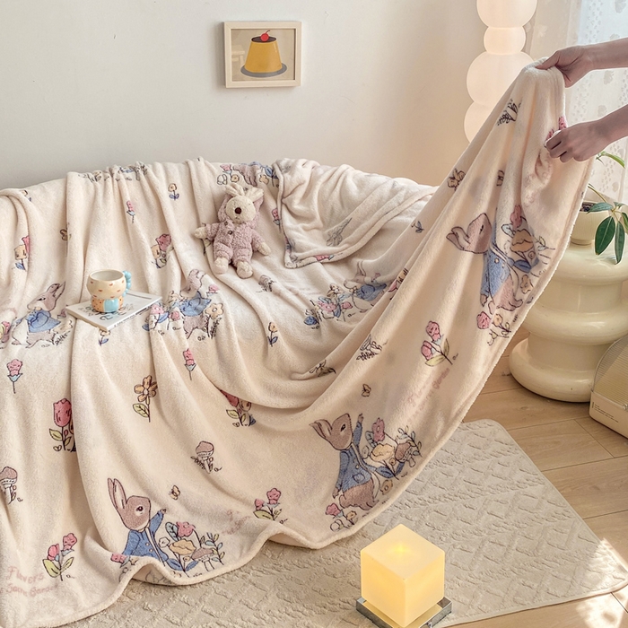 91家纺网 家纺一手货源 找家纺 （总）爱彼家纺 2025热门冬季加厚雪花绒印花多功能毛毯毯子修色图-系列二