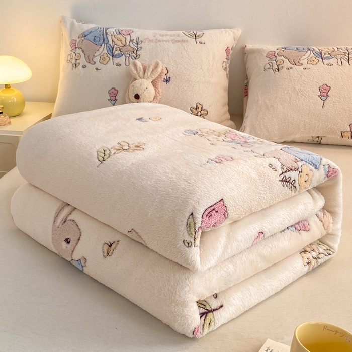 91家纺网 家纺一手货源 找家纺 （总）爱彼家纺 2025热门冬季加厚雪花绒印花多功能毛毯毯子修色图-系列二