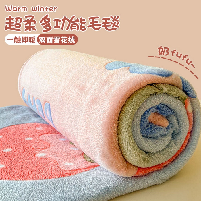 91家纺网 家纺一手货源 找家纺 （总）爱彼家纺 2025热门冬季加厚雪花绒印花多功能毛毯毯子修色图-系列二