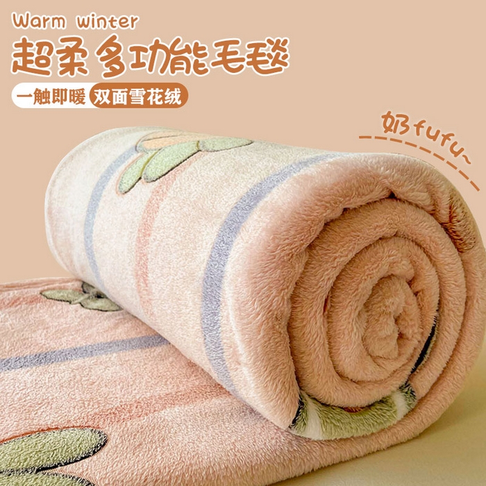 91家纺网 家纺一手货源 找家纺 （总）爱彼家纺 2025热门冬季加厚雪花绒印花多功能毛毯毯子修色图-系列二