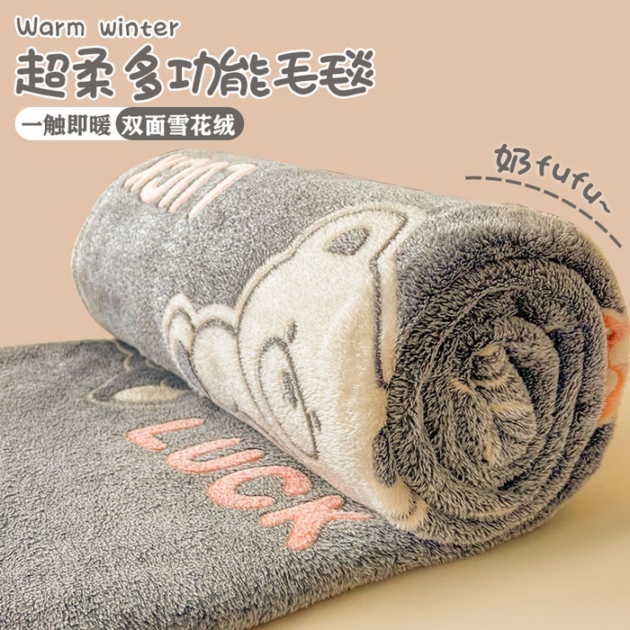 91家纺网 家纺一手货源 找家纺 （总）爱彼家纺 2025热门冬季加厚雪花绒印花多功能毛毯毯子修色图-系列二