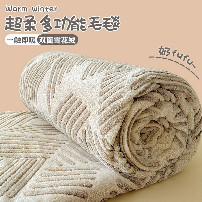 91家纺网 家纺一手货源 找家纺 （总）爱彼家纺 2025热门冬季加厚雪花绒印花多功能毛毯毯子修色图-系列二