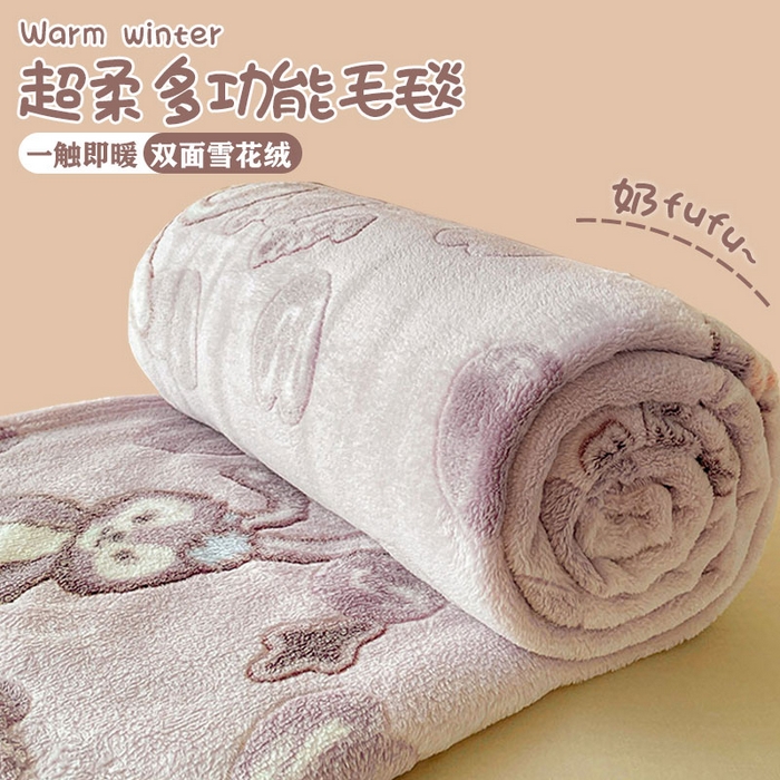 91家纺网 家纺一手货源 找家纺 （总）爱彼家纺 2025热门冬季加厚雪花绒印花多功能毛毯毯子修色图-系列二