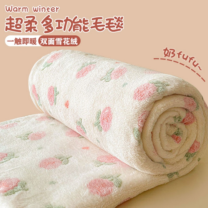 91家纺网 家纺一手货源 找家纺 （总）爱彼家纺 2025热门冬季加厚雪花绒印花多功能毛毯毯子修色图-系列二