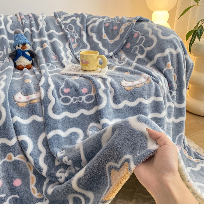 91家纺网 家纺一手货源 找家纺 爱彼家纺 2025热门冬季加厚雪花绒印花多功能毛毯毯子修色图-系列二 恐龙仔