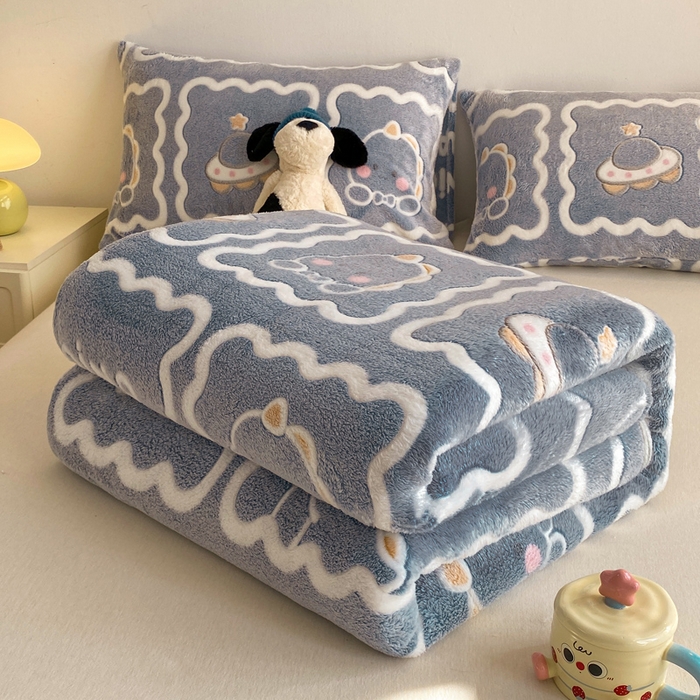 91家纺网 家纺一手货源 找家纺 爱彼家纺 2025热门冬季加厚雪花绒印花多功能毛毯毯子修色图-系列二 恐龙仔