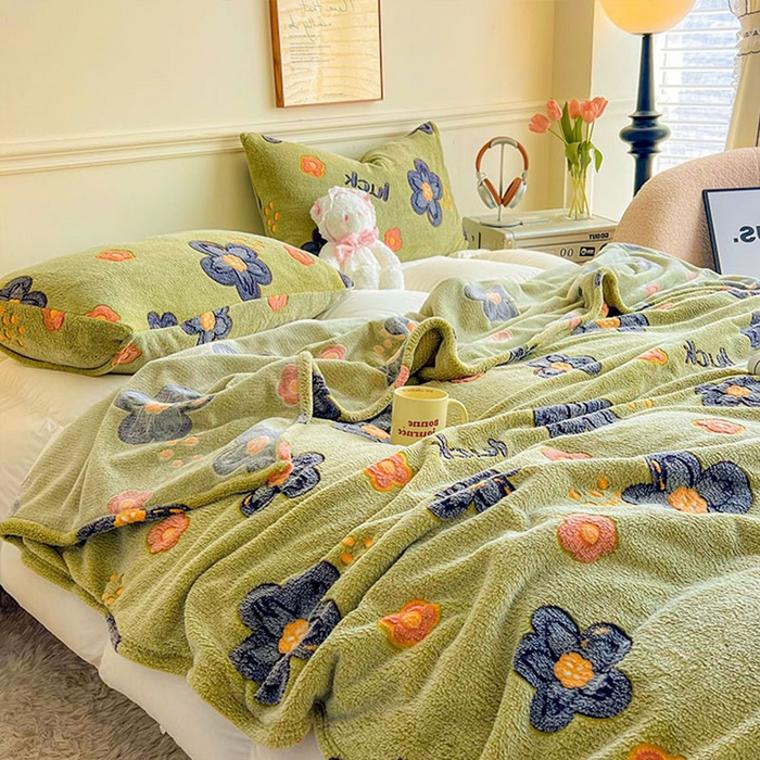 91家纺网 家纺一手货源 找家纺 爱彼家纺 2025热门冬季加厚雪花绒印花多功能毛毯毯子修色图-系列二 浪漫花舞