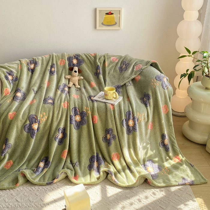 91家纺网 家纺一手货源 找家纺 爱彼家纺 2025热门冬季加厚雪花绒印花多功能毛毯毯子修色图-系列二 浪漫花舞