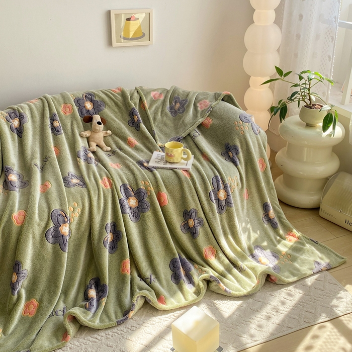 91家纺网 家纺一手货源 找家纺 爱彼家纺 2025热门冬季加厚雪花绒印花多功能毛毯毯子修色图-系列二 浪漫花舞