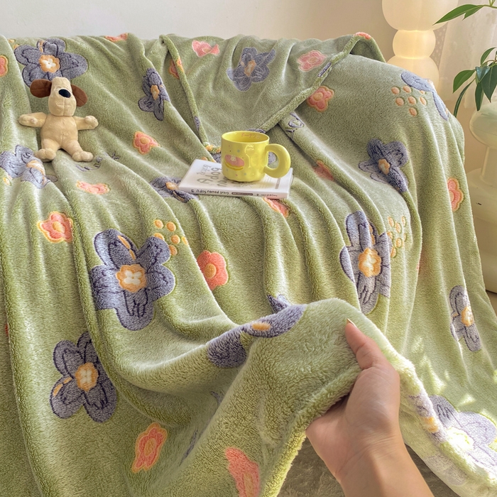 91家纺网 家纺一手货源 找家纺 爱彼家纺 2025热门冬季加厚雪花绒印花多功能毛毯毯子修色图-系列二 浪漫花舞