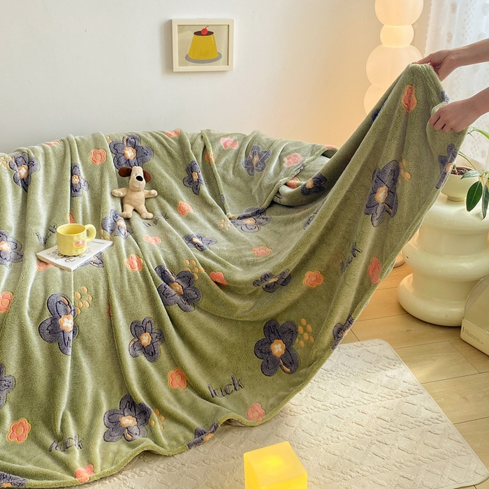 91家纺网 家纺一手货源 找家纺 爱彼家纺 2025热门冬季加厚雪花绒印花多功能毛毯毯子修色图-系列二 浪漫花舞