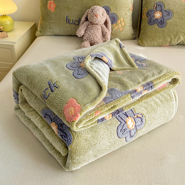 91家纺网 家纺一手货源 找家纺 爱彼家纺 2025热门冬季加厚雪花绒印花多功能毛毯毯子修色图-系列二 浪漫花舞