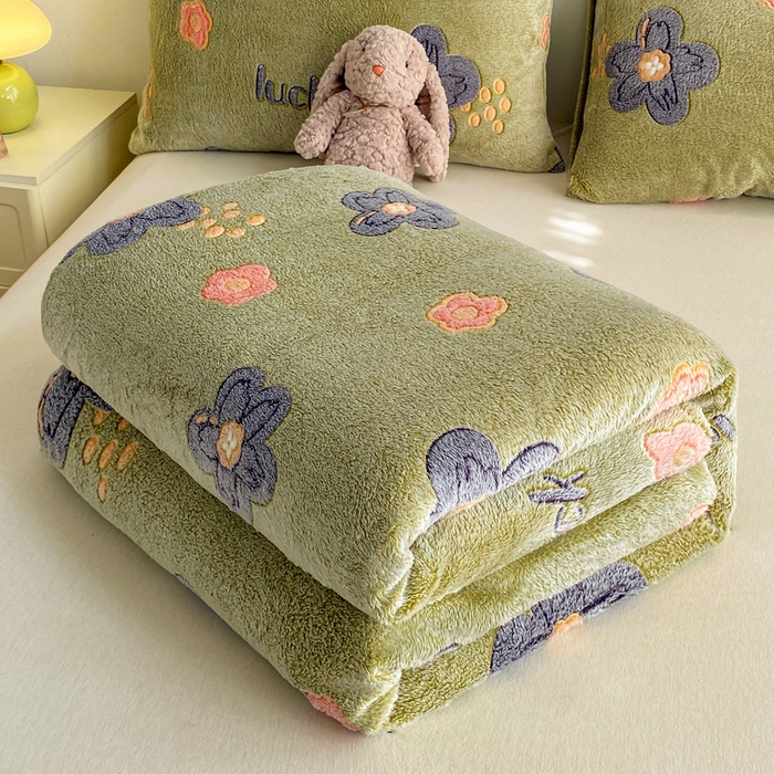 91家纺网 家纺一手货源 找家纺 爱彼家纺 2025热门冬季加厚雪花绒印花多功能毛毯毯子修色图-系列二 浪漫花舞