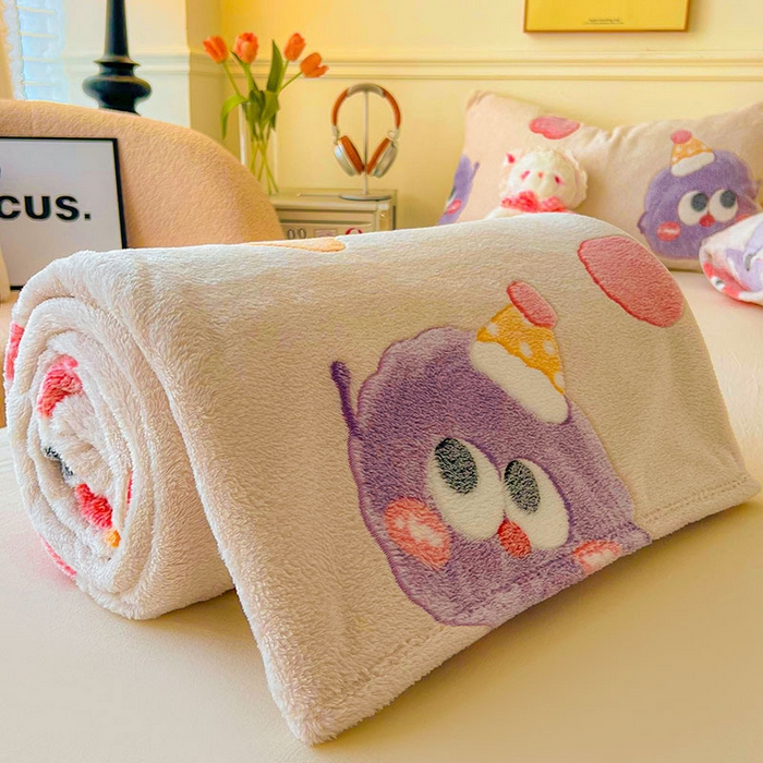 91家纺网 家纺一手货源 找家纺 爱彼家纺 2025热门冬季加厚雪花绒印花多功能毛毯毯子修色图-系列二 毛毛球