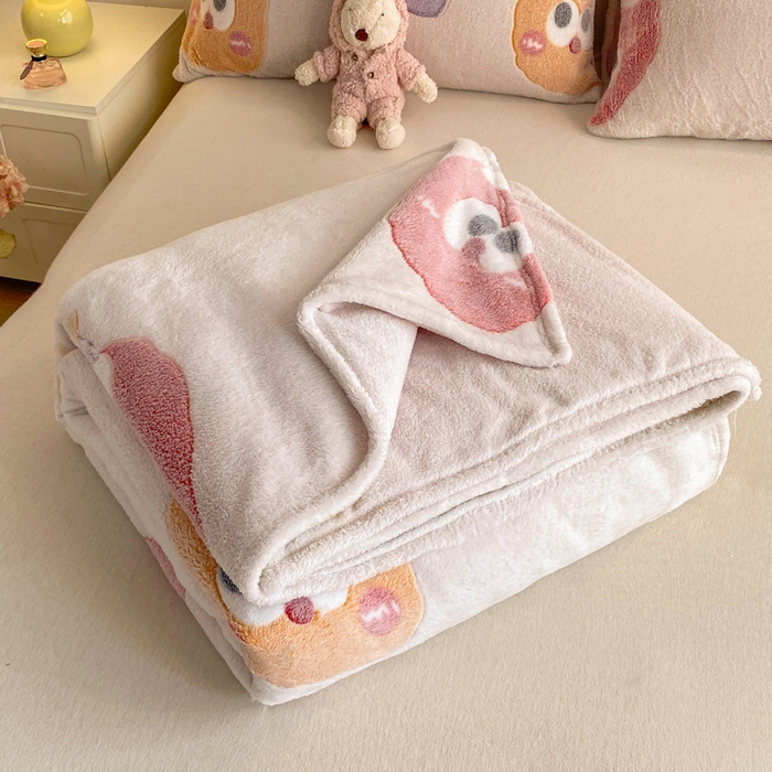 91家纺网 家纺一手货源 找家纺 爱彼家纺 2025热门冬季加厚雪花绒印花多功能毛毯毯子修色图-系列二 毛毛球