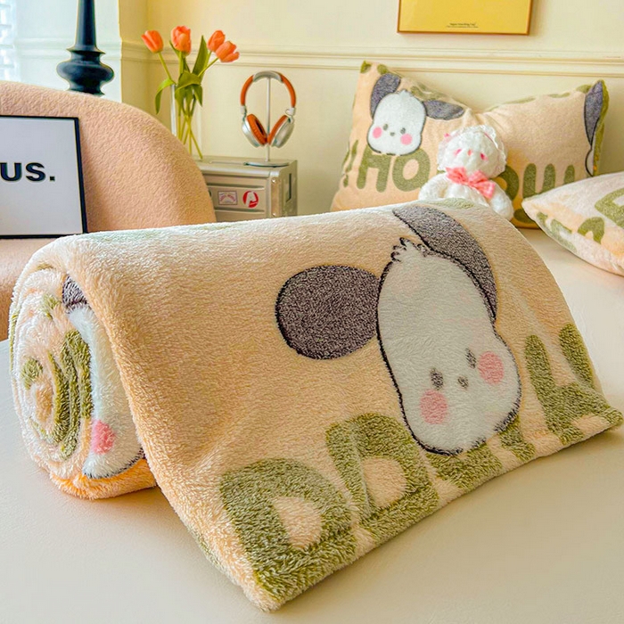 91家纺网 家纺一手货源 找家纺 爱彼家纺 2025热门冬季加厚雪花绒印花多功能毛毯毯子修色图-系列二 皮皮狗