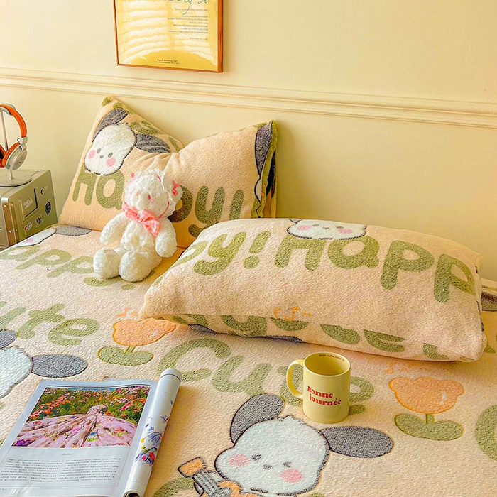 91家纺网 家纺一手货源 找家纺 爱彼家纺 2025热门冬季加厚雪花绒印花多功能毛毯毯子修色图-系列二 皮皮狗