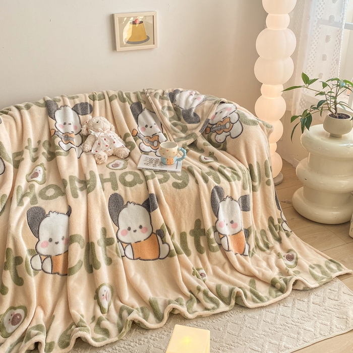 91家纺网 家纺一手货源 找家纺 爱彼家纺 2025热门冬季加厚雪花绒印花多功能毛毯毯子修色图-系列二 皮皮狗