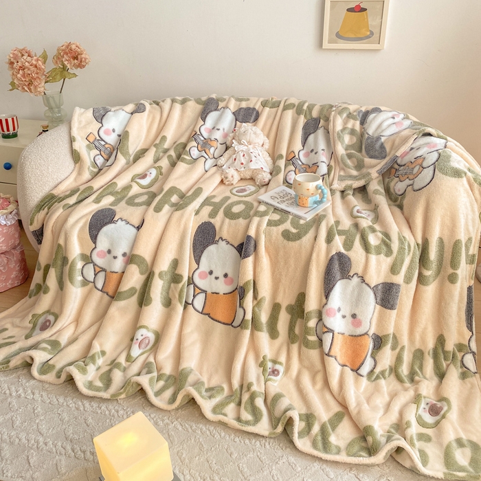 91家纺网 家纺一手货源 找家纺 爱彼家纺 2025热门冬季加厚雪花绒印花多功能毛毯毯子修色图-系列二 皮皮狗