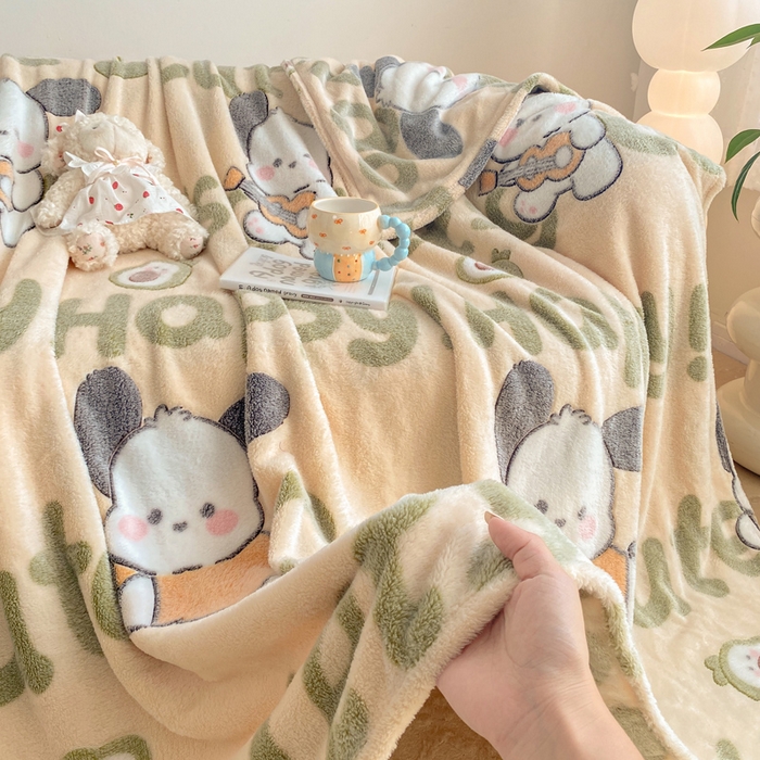 91家纺网 家纺一手货源 找家纺 爱彼家纺 2025热门冬季加厚雪花绒印花多功能毛毯毯子修色图-系列二 皮皮狗