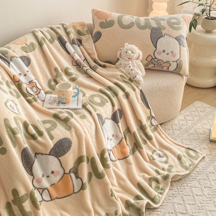 91家纺网 家纺一手货源 找家纺 爱彼家纺 2025热门冬季加厚雪花绒印花多功能毛毯毯子修色图-系列二 皮皮狗