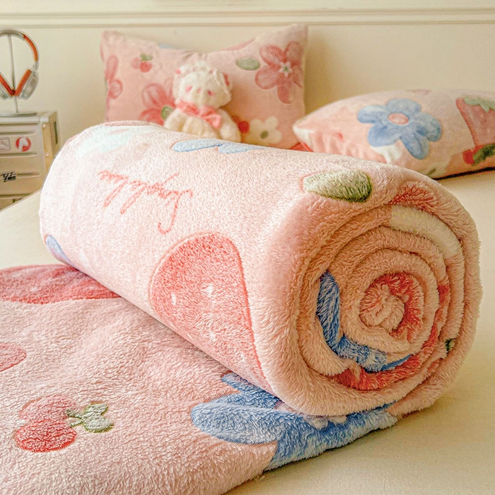 91家纺网 家纺一手货源 找家纺 爱彼家纺 2025热门冬季加厚雪花绒印花多功能毛毯毯子修色图-系列二 七彩乐园