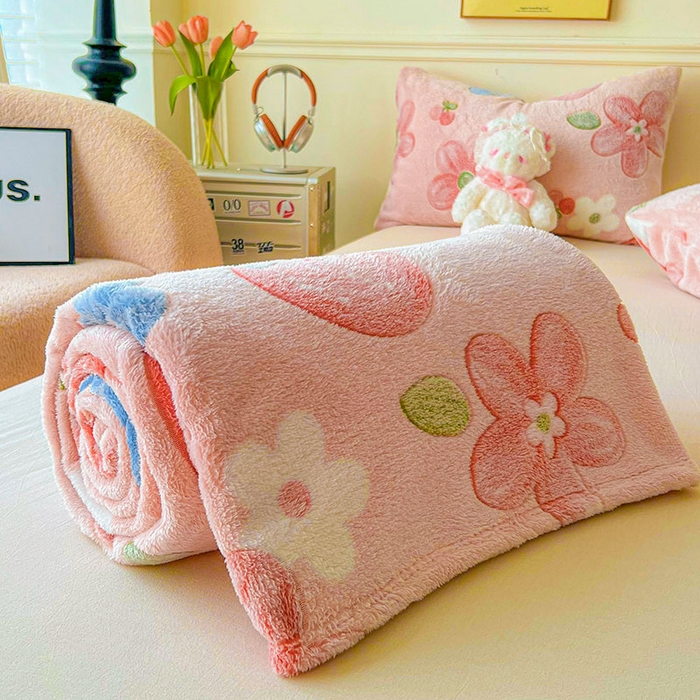 91家纺网 家纺一手货源 找家纺 爱彼家纺 2025热门冬季加厚雪花绒印花多功能毛毯毯子修色图-系列二 七彩乐园