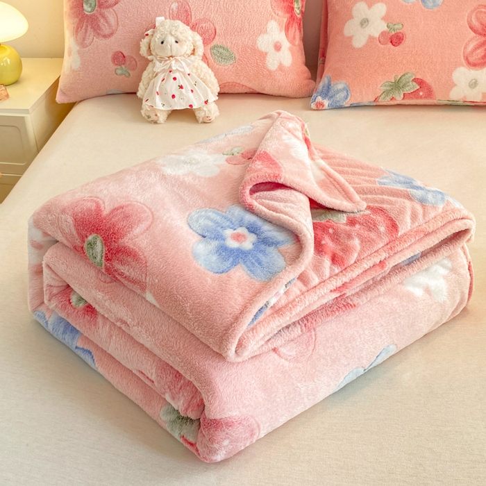 91家纺网 家纺一手货源 找家纺 爱彼家纺 2025热门冬季加厚雪花绒印花多功能毛毯毯子修色图-系列二 七彩乐园