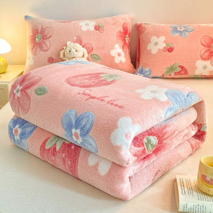 91家纺网 家纺一手货源 找家纺 爱彼家纺 2025热门冬季加厚雪花绒印花多功能毛毯毯子修色图-系列二 七彩乐园