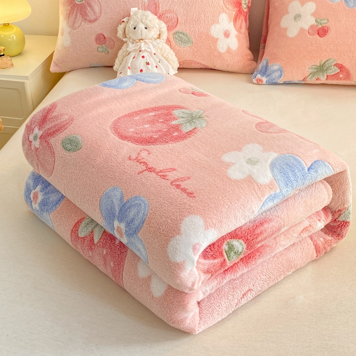 91家纺网 家纺一手货源 找家纺 爱彼家纺 2025热门冬季加厚雪花绒印花多功能毛毯毯子修色图-系列二 七彩乐园