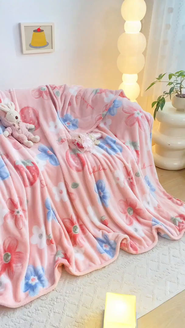 91家纺网 家纺一手货源 找家纺 爱彼家纺 2025热门冬季加厚雪花绒印花多功能毛毯毯子修色图-系列二 七彩乐园