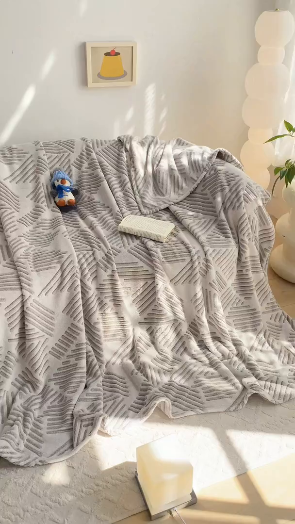 91家纺网 家纺一手货源 找家纺 爱彼家纺 2025热门冬季加厚雪花绒印花多功能毛毯毯子修色图-系列二 想听海风