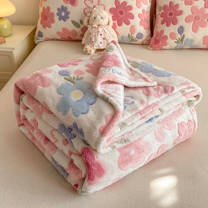 91家纺网 家纺一手货源 找家纺 爱彼家纺 2025热门冬季加厚雪花绒印花多功能毛毯毯子修色图-系列二 小岛来信