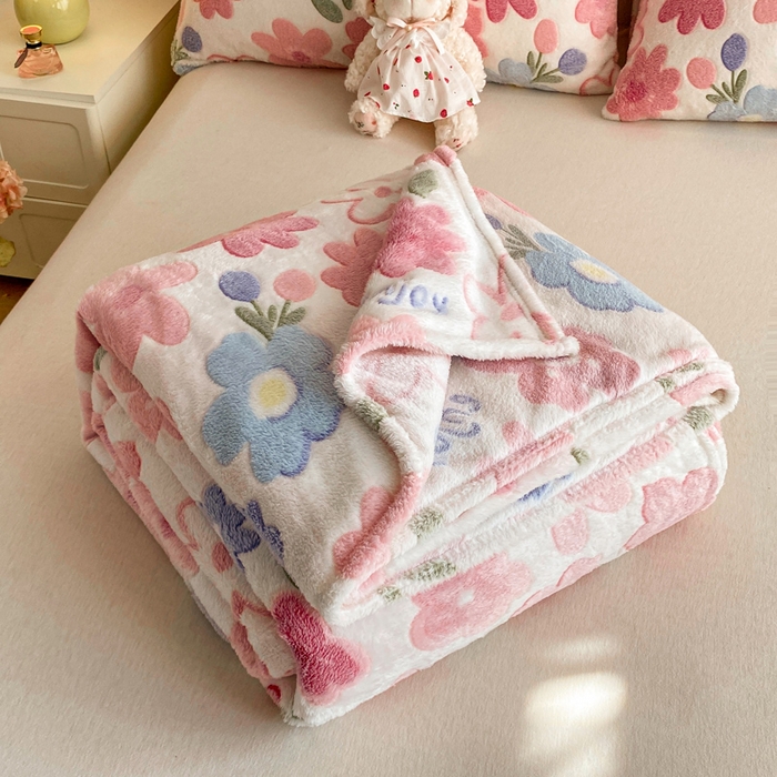 91家纺网 家纺一手货源 找家纺 爱彼家纺 2025热门冬季加厚雪花绒印花多功能毛毯毯子修色图-系列二 小岛来信